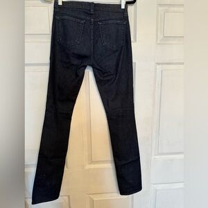 J Brand Dark wash Indigo low-medium rise straight/boot cut jeans w/stretch